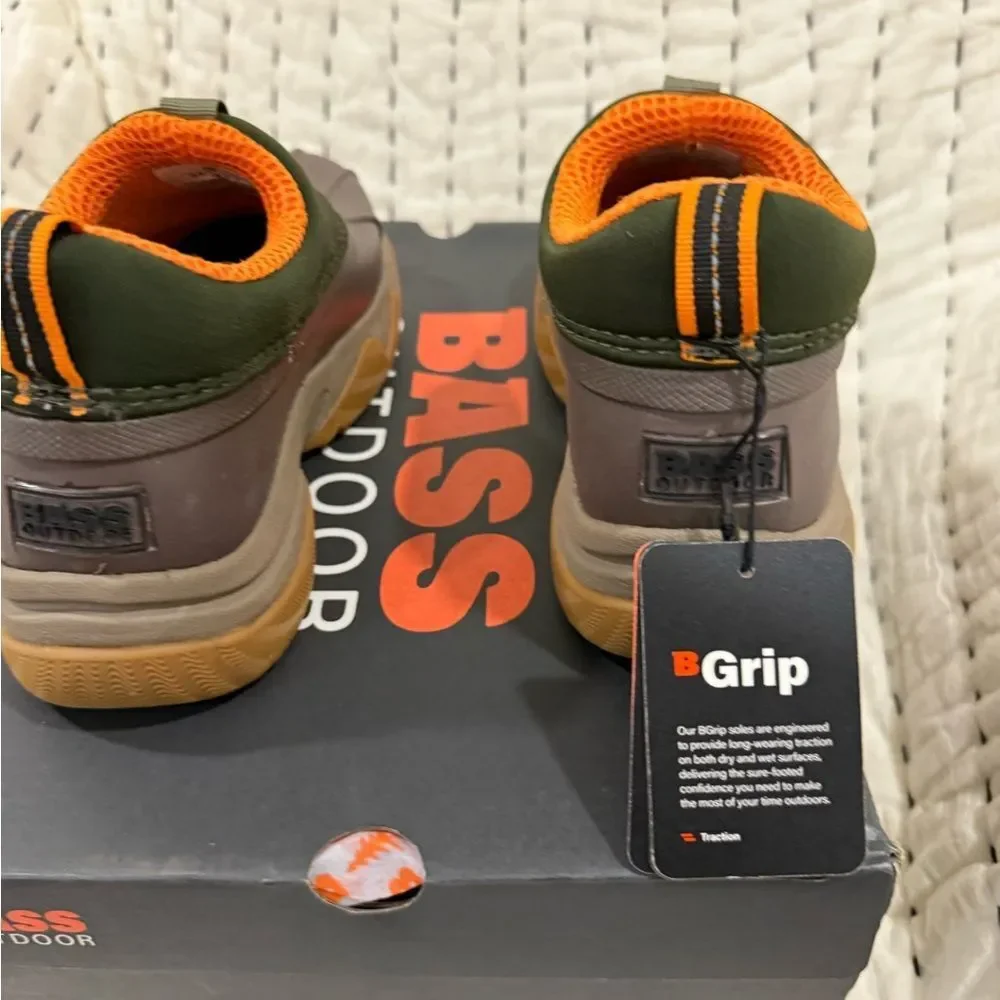 Bass Kids' Olive and Brown Rain Boots
